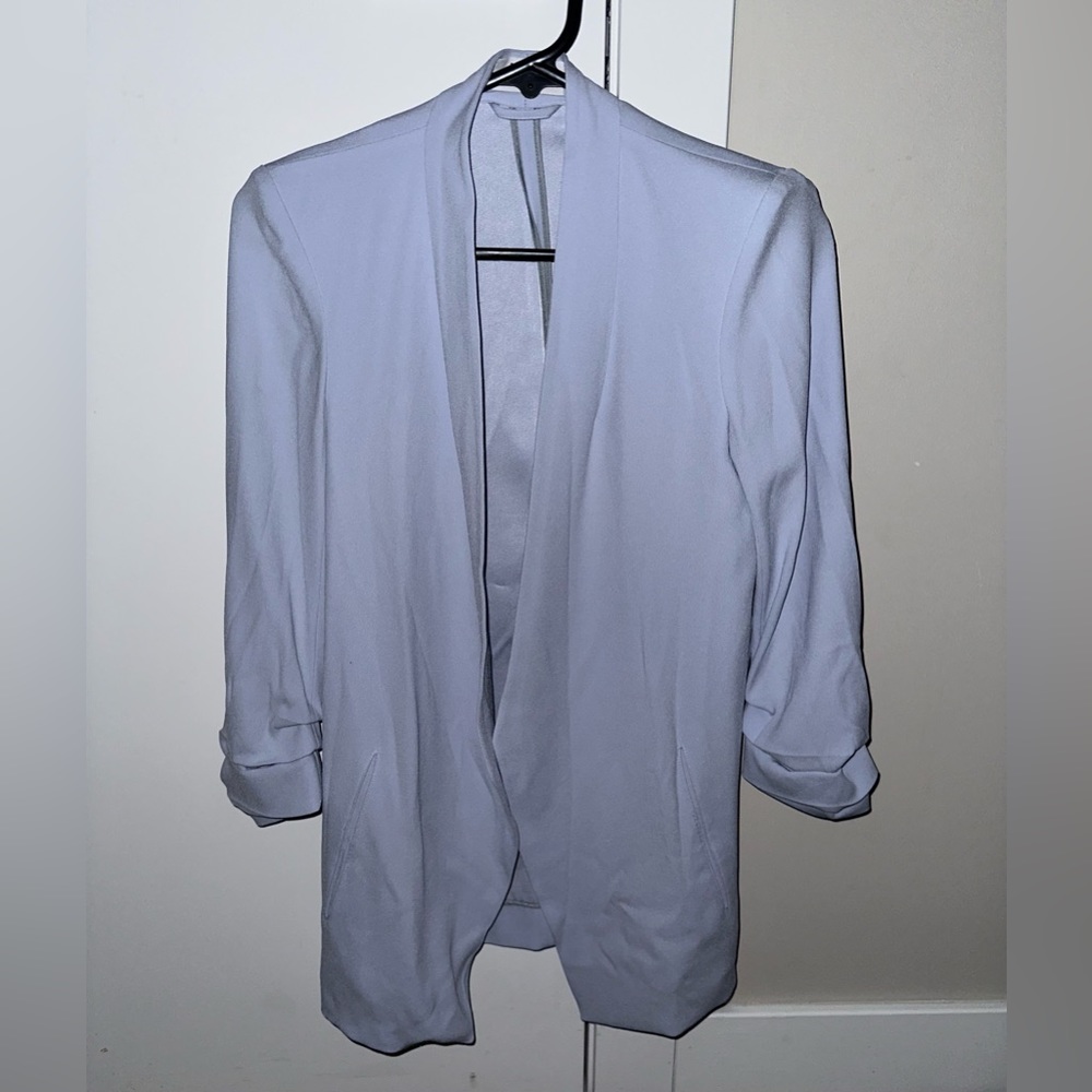 Aritzia Babaton Power Crepe Blazer NWOT size 0 Cement Blue / Baby Blue